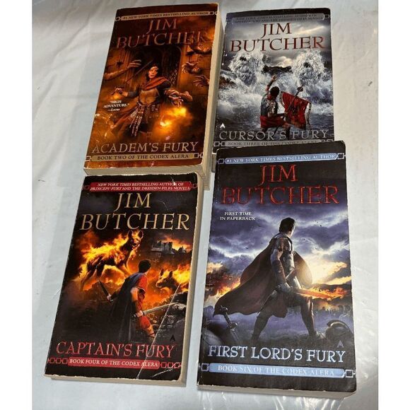 4 Books Jim Butcher Codex of Alera Books 2 3 4 6 Academ's Cursor Captain First - Picture 1 of 5